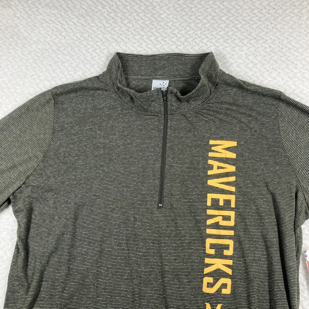 NEW‎ CMU Colorado Mesa University Mavericks 1/4 Zip Pullover Mens 3X Gray NWT